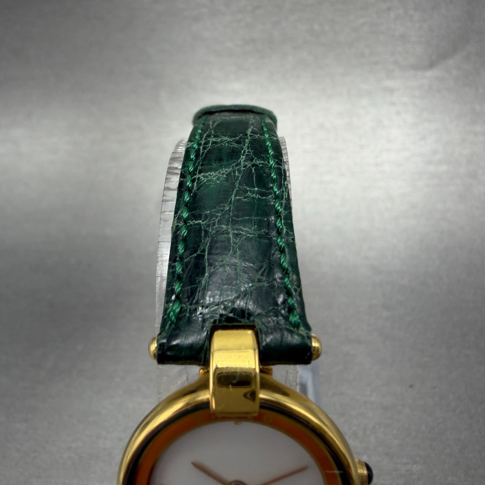 Paolo Gucci Watch Women 24mm White Dial Gold Tone Round New battery NOS VTG4