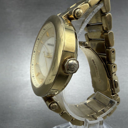 Michael Kors Watch Women 39mm MOP Dial Gold Tone Date Round MK-5071 New Batt2