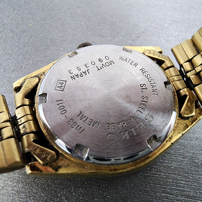 Seiko Watch Women 24mm White Dial Gold Tone Daydate Round 7N830011 New Battery9