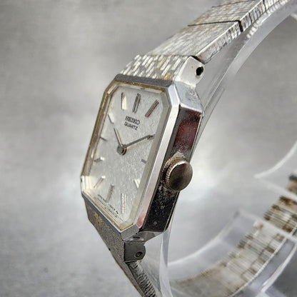 Seiko Watch Women 18mm Silver Dial Silver Tone Octagon 14005499 New Battery2