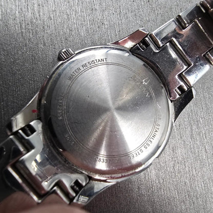 Bulova Watch Women 30mm MOP Dial Silver Tone Crystals Round 96L116 New Battery10