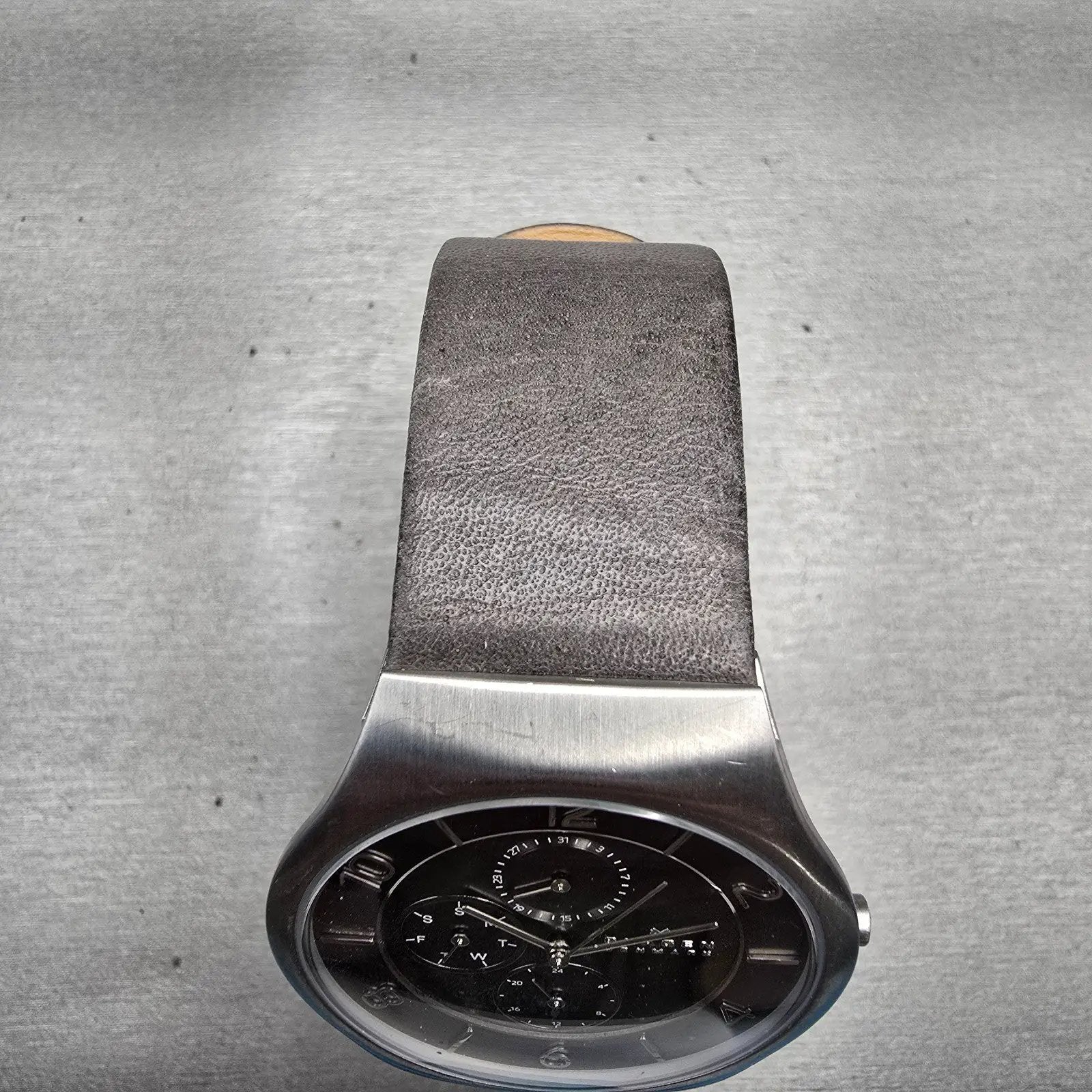 Skagen Watch Men 41mm Brown Dial Silver Tone Daydate Round SKW6116 New Battery4