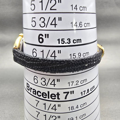 Citizen CQ Watch Women 18mm Black Dial Gold Tone Oval 3220-320025 New Battery9