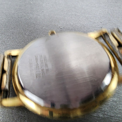 Seiko Watch Men 34mm White Dial Gold Tone Round Vintage 2K000039 New Battery9