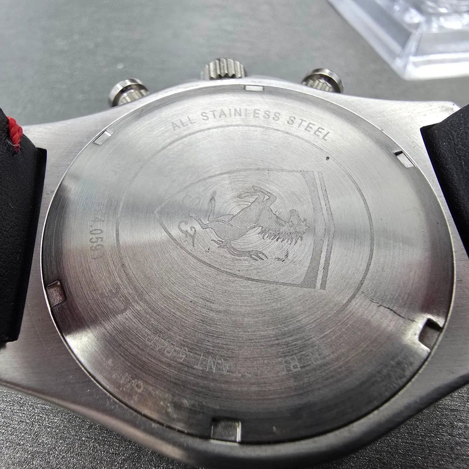 Scuderia Ferrari Pilota Evo chronograph watch 44mm Red Dial Steel Date New Batt9