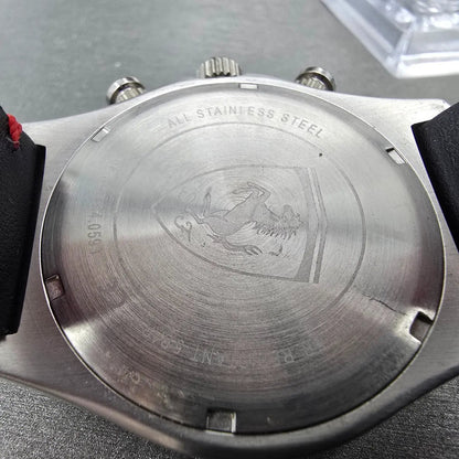 Scuderia Ferrari Pilota Evo chronograph watch 44mm Red Dial Steel Date New Batt9