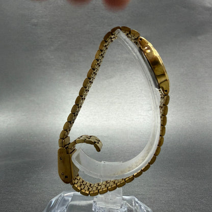 Seiko SX Watch Women 19mm Champagne Dial Gold Tone Round V401-0281 New Battery 48
