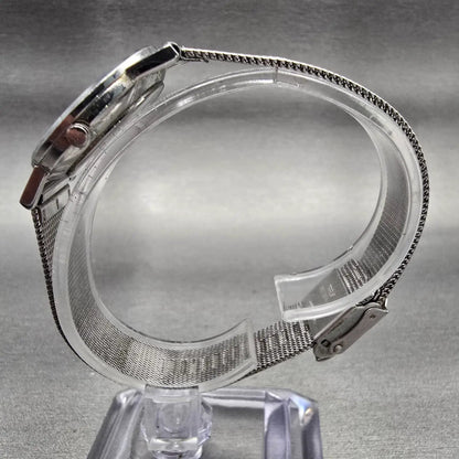 Skagen Watch Women 26mm Silver Dial Silver Tone Round 39SSSD New Battery6