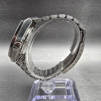 Seiko SQ Watch Men 35mm Silver Dial Silver Daydate Hexagon 7559-5010 New Battery6