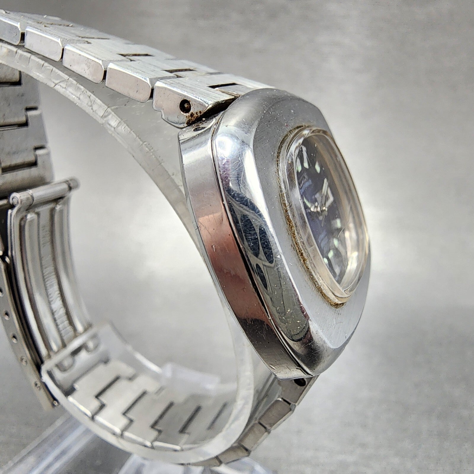 Citizen Cosmostar V2 Watch Women 33mm Blue Dial Steel Daydate Rectangle Runs3