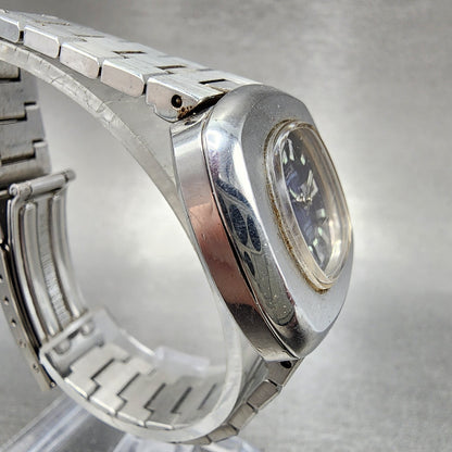 Citizen Cosmostar V2 Watch Women 33mm Blue Dial Steel Daydate Rectangle Runs3