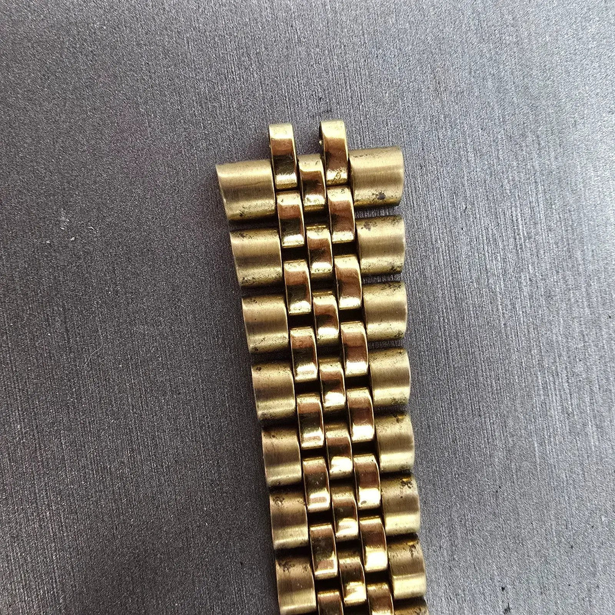 Seiko President Bracelet Stainless Steel Gold Tone Tri Folding Clasp VTG1