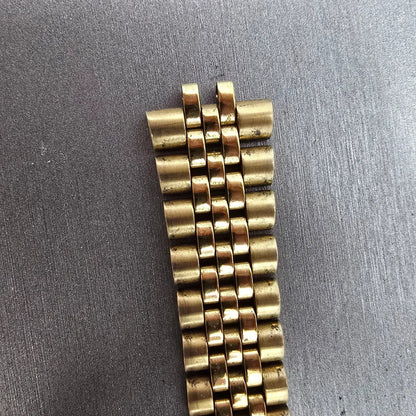 Seiko President Bracelet Stainless Steel Gold Tone Tri Folding Clasp VTG1