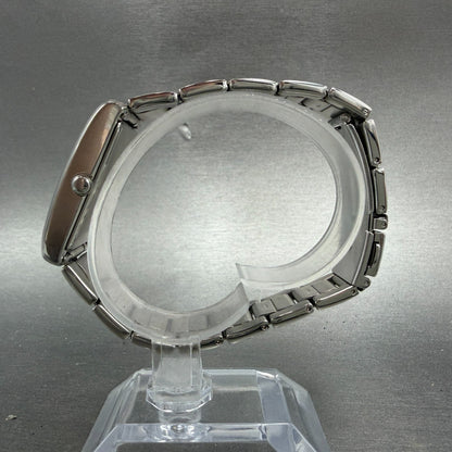 Citizen Tank Watch Unisex 25mm Black Dial Silver Tone Date Rectangle READ!!!!!!!6