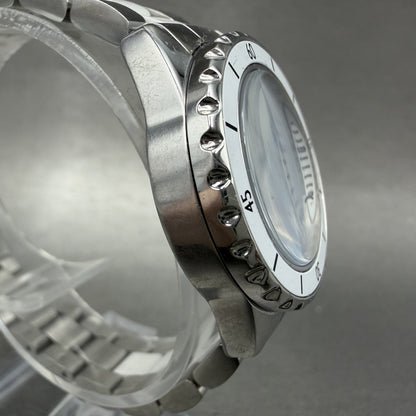 Technos Ceramic Watch Women 29mm White Dial Silver Tone Round New Battery3