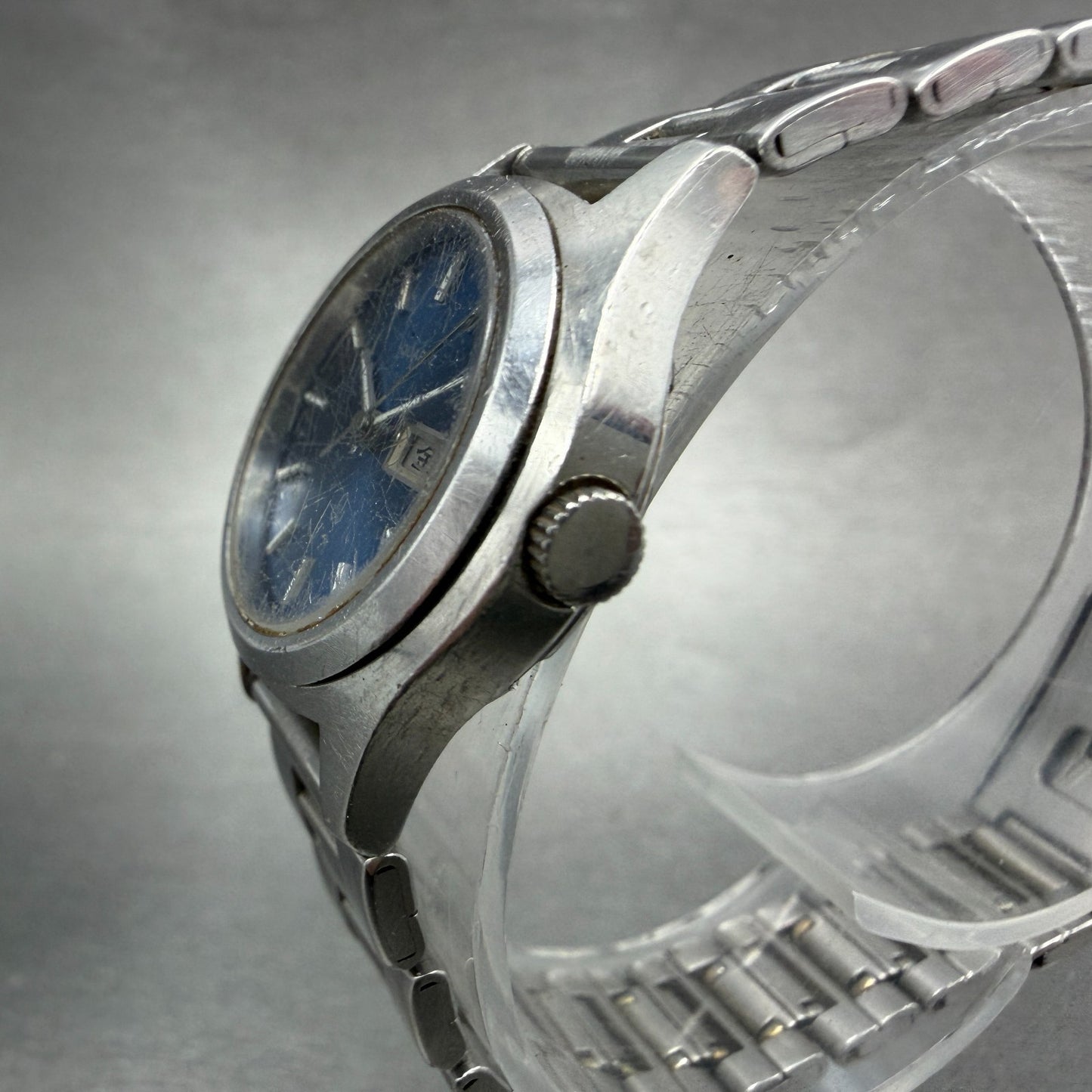 Seiko Watch Women 25mm Blue Dial Silver Tone Daydate 2623-0770 New Battery2