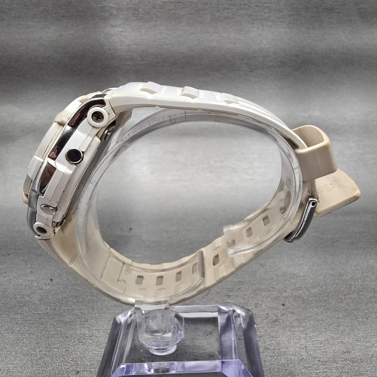 Casio Baby-G BGA-110 Watch Women 40mm Pink Dial White Chrono Alarm New Battery6