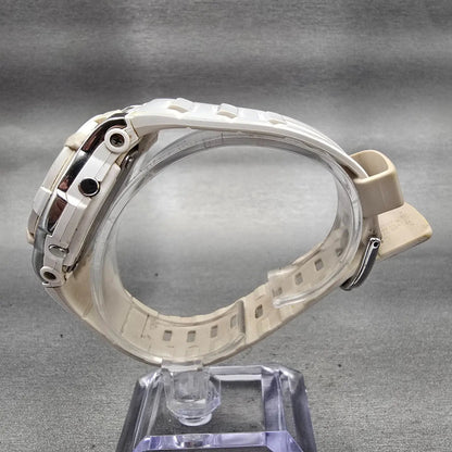 Casio Baby-G BGA-110 Watch Women 40mm Pink Dial White Chrono Alarm New Battery6