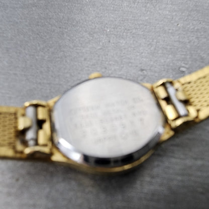 Citizen Watch Women 18mm Black Dial Gold Tone Round 5930R02467 New Battery9