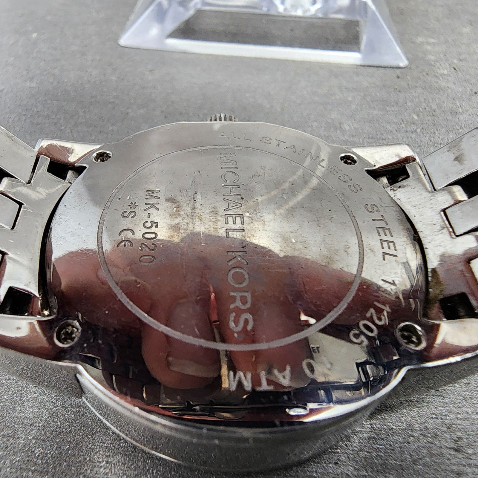 Michael Kors Ritz Chronograph Watch Women 37mm MOP Dial Steel Round New Battery9