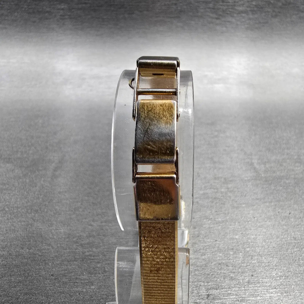 Seiko Watch Women 17mm Brown Dial Gold Tone Rectangle 2C20-5789 New Battery JP547