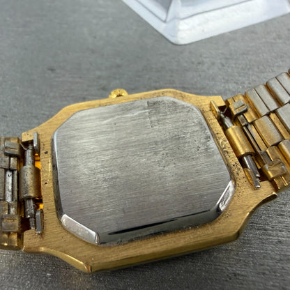 Elgin Watch Unisex 27mm Gold Dial Gold Tone Octagon New Battery Vintage9