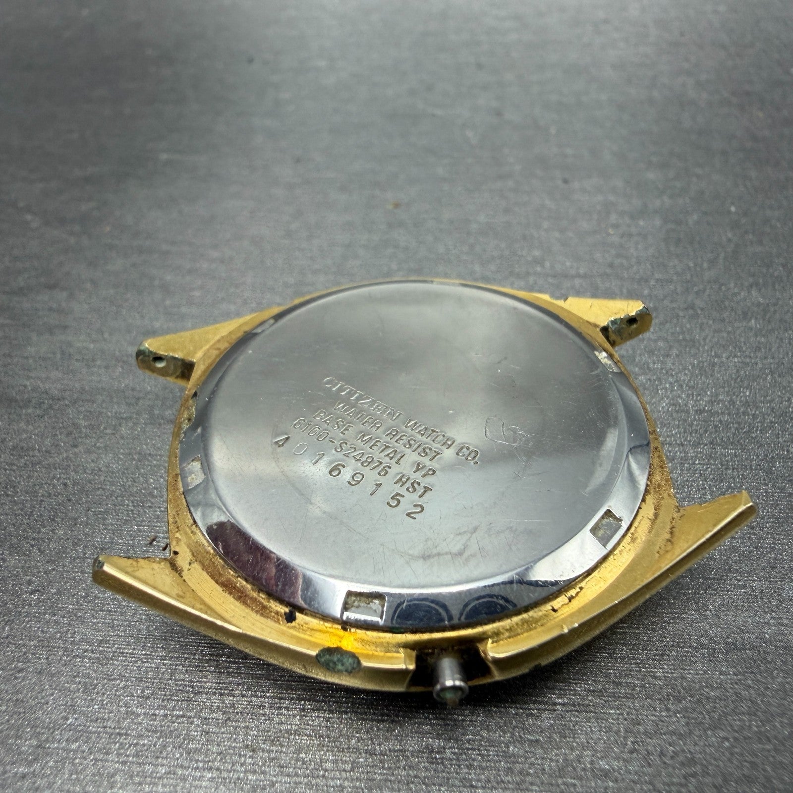 Citizen CQ Watch Men 36mm Gold Dial Gold Tone Daydate 6100-S24876 PARTS8