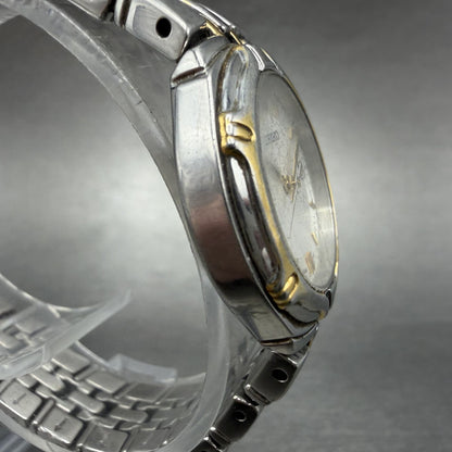 Seiko Watch Women 26mm Silver Dial Two Tone Date Round 7n82-0at0 New Battery JMO3