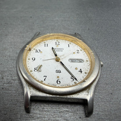 Seiko SQ Watch Men 36mm White Dial Silver Tone Dadyate 5Y23-7089 PARTS3