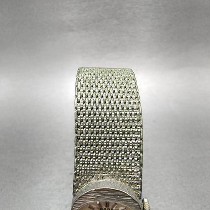 Rado Jade Watch Women 17mm Silver Dial Silver Tone Oval Manual Wind Runs4