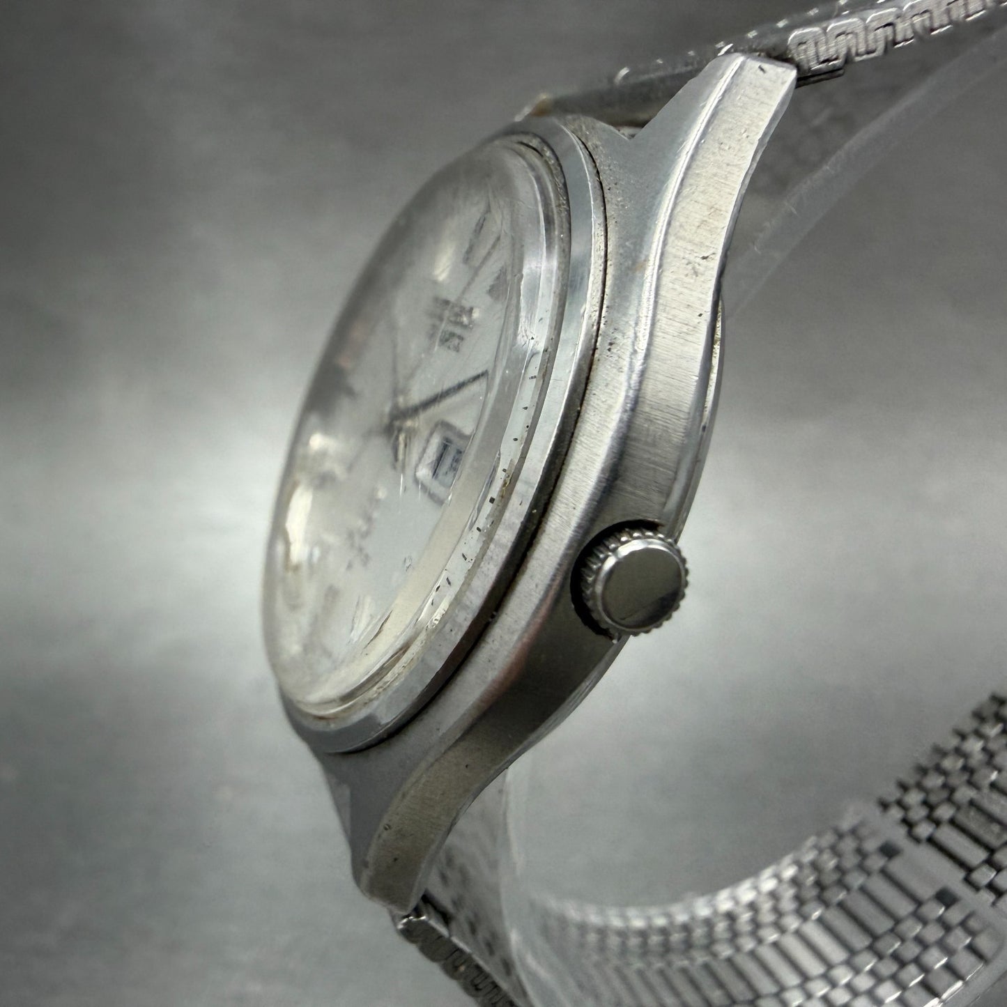 Seiko Type II Watch Men 37mm Silver Dial Silver Tone Daydate 7546-701E New Batt2