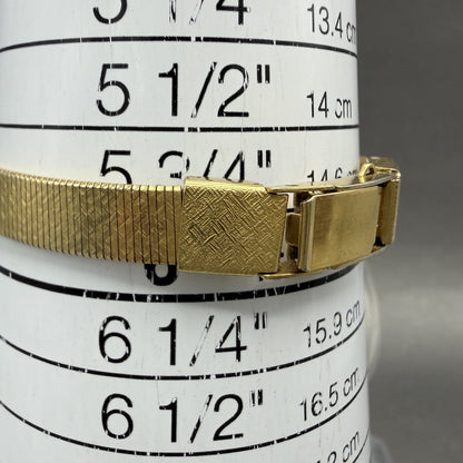Seiko Watch Women 25mm Gold Dial Gold Tone Hexagon Vintage 2C215149 New Bat TZ010