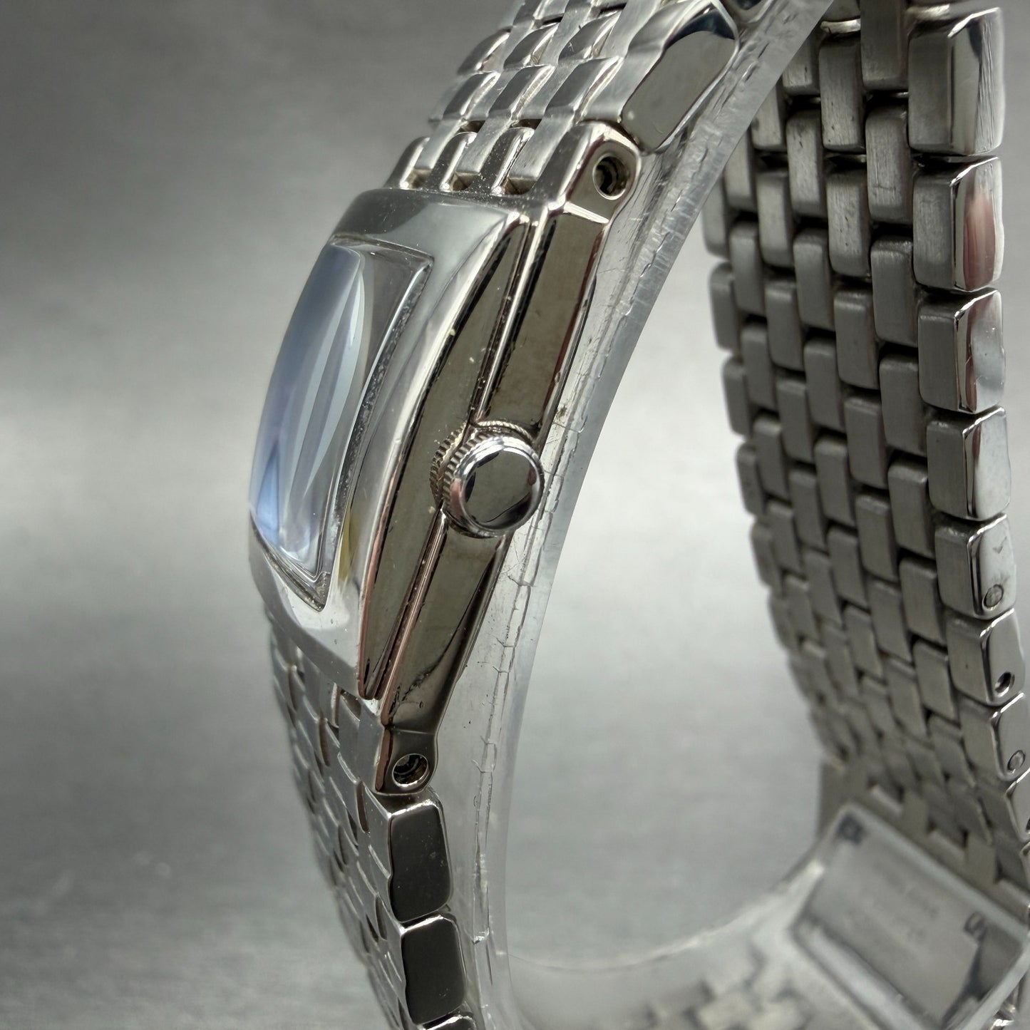 Seiko Tank Watch Women 19mm MOP Dial Silver Tone Square 1N00-5010 New Battery2