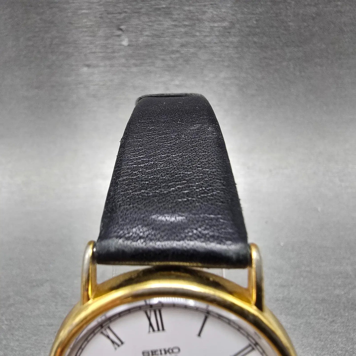 Seiko Watch Men 31mm White Dial Gold Tone Date READ!!!!!!! 5Y39-7010 New Battery4