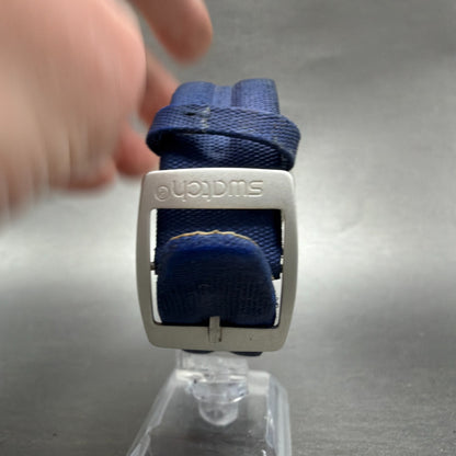 Swatch irony Blue Daemon Watch Unisex 38mm Blue Dial Silver READ!!! NewBat7