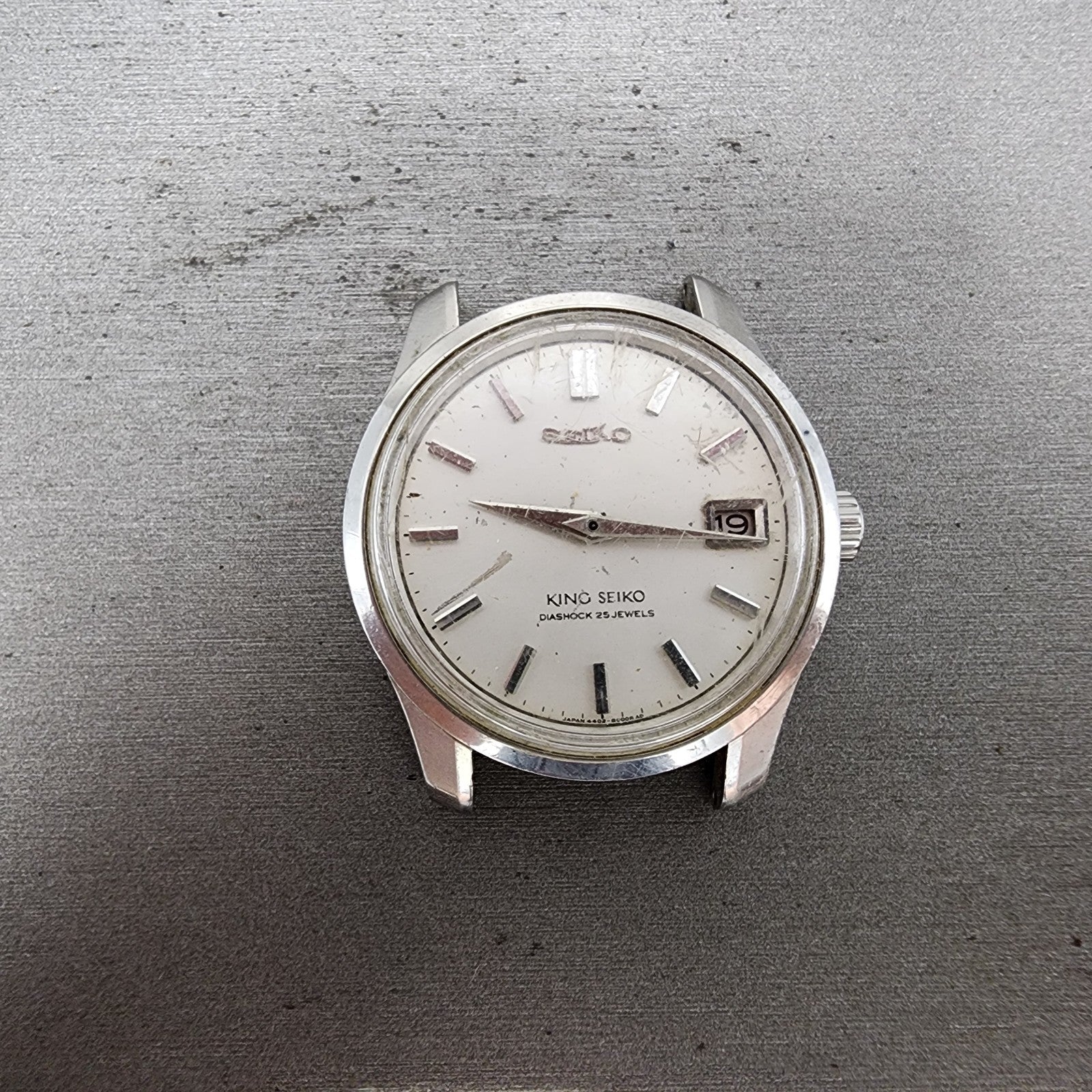 Seiko King Seiko Watch Men 35mm Silver Dial Silver Tone 44028000 Runs READ!!!!!0