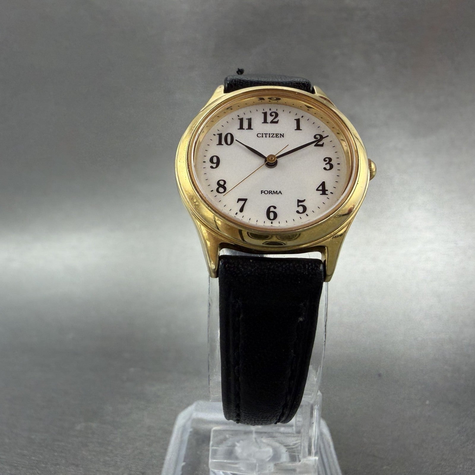 Citizen Forma Watch Women 24mm White Dial Gold Tone Round 5430-F40063 New Batt A5