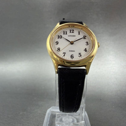 Citizen Forma Watch Women 24mm White Dial Gold Tone Round 5430-F40063 New Batt A5