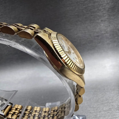 Citizen CQ Watch Women 25mm MOP Dial Gold Tone Daydate 1002-R15101 New Battery 83