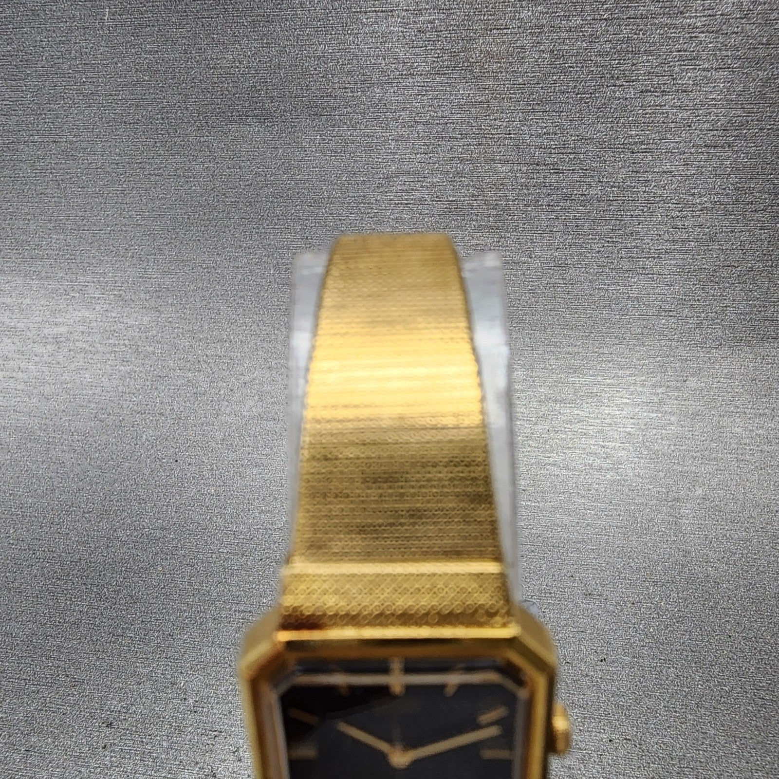 Seiko Tank Watch Women 19mm Blue Dial Gold Tone Octagon 2c205850 New Battery4