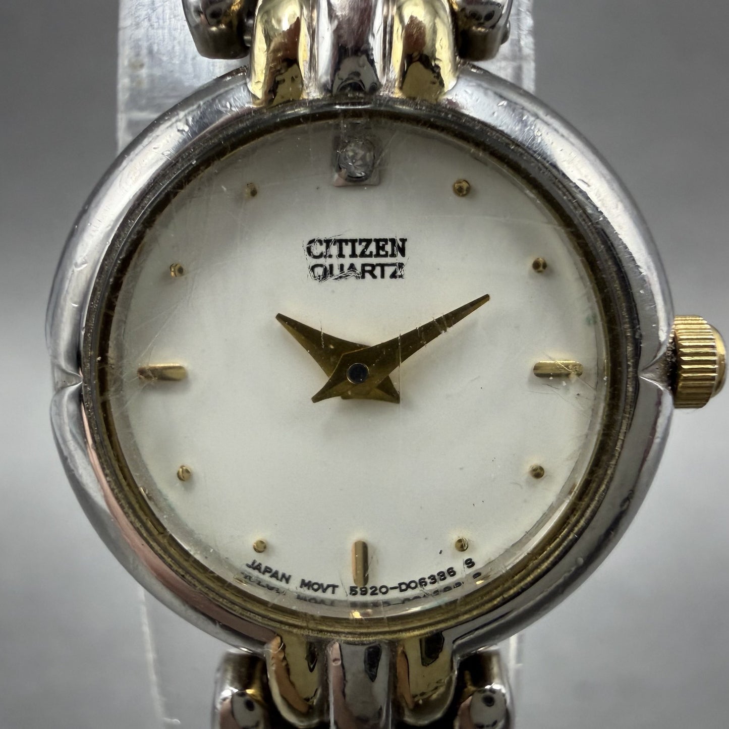 Citizen Watch Women 20mm White Dial Two Tone Round 5920-S91549 New Battery1