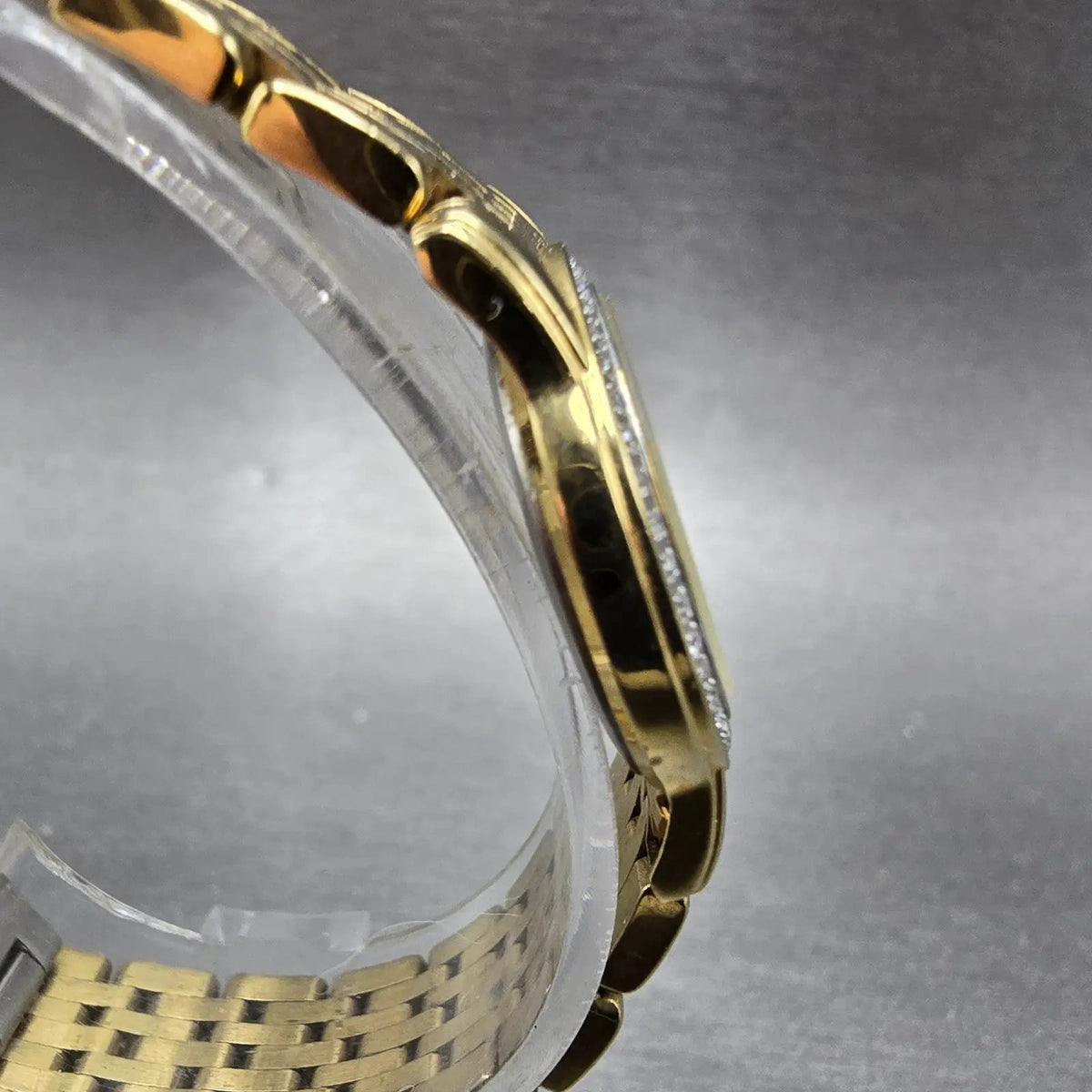 Citizen Eco-Drive Stiletto Watch Women 23mm MOP Dial Gold Diamonds Works3