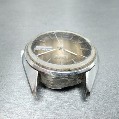 Seiko QT Watch Men 36mm Brown Dial Silver Tone Daydate 38037090 PARTS5