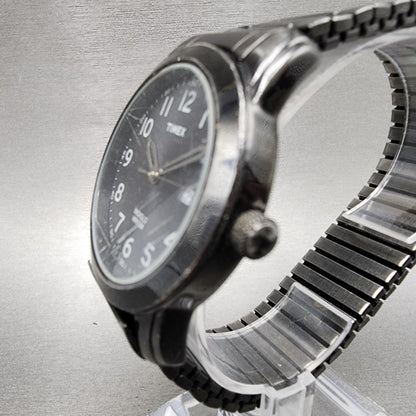 Timex Highland Watch Men 39mm Black Dial Black Tone Date Indiglo New Battery2