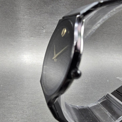 Movado Museum Watch Men 32mm Black Dial Black Tone Round 84-40-880-A PARTS3