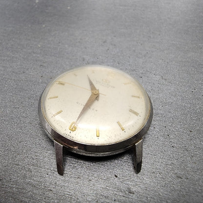 Orient Star Dynamic Watch Men 32mm White Dial Silver Tone Manual Wind VTG PARTS3