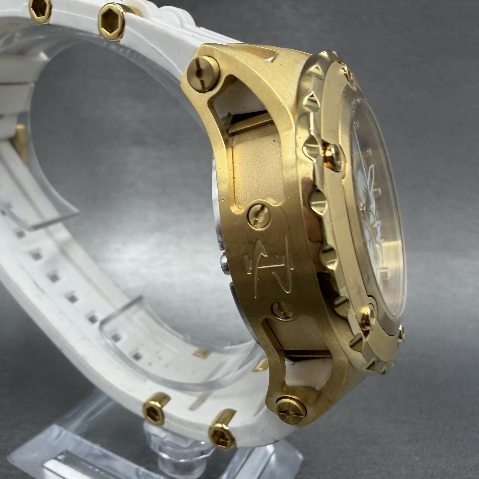 Invicta Reserve Chronograph Watch Men 44mm MOP Dial Gold Tone Date 0525 New Batt3