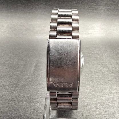 Seiko Alba Watch Men 34mm Gray Dial Silver Tone Date Round V732-0L80 New Battery7