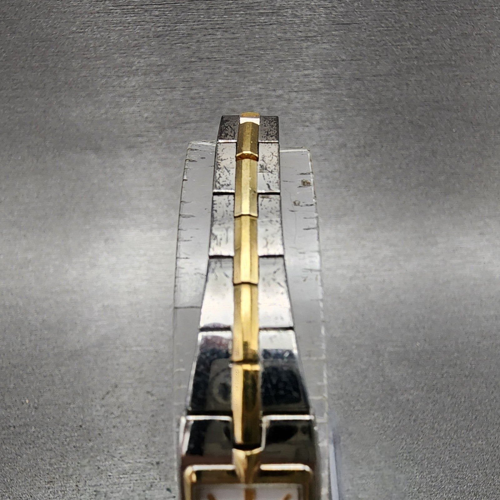 Seiko Tank Watch Women 13mm White Dial two Tone Rectangle 2E200AY0 New Battery4