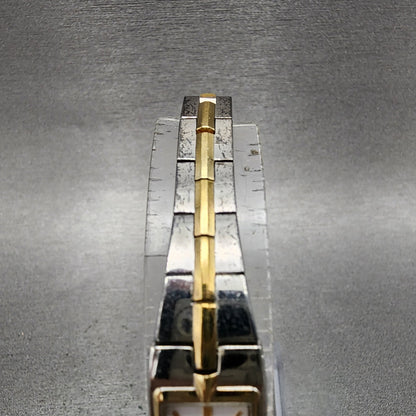 Seiko Tank Watch Women 13mm White Dial two Tone Rectangle 2E200AY0 New Battery4